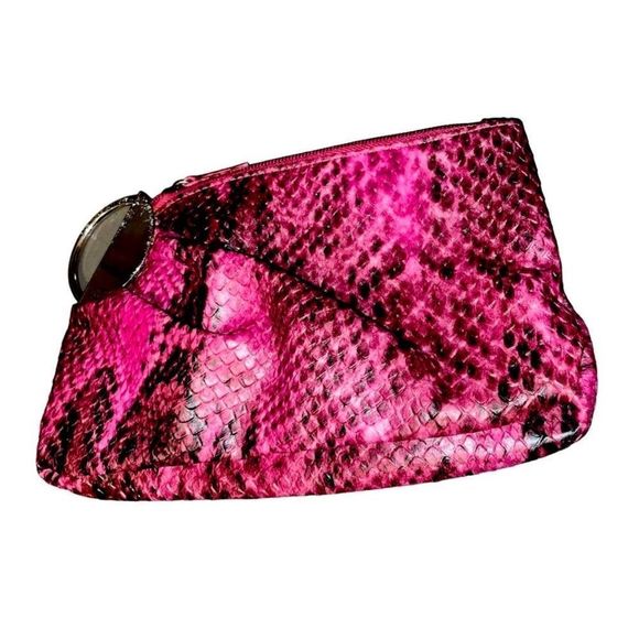 LULU Vegan Python Contemporary Clutch - Picture 6 of 11